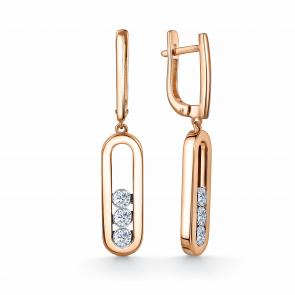 Золотые серьги GRIGORIEV с бриллиантом Г02-11-0842-11-00 фото