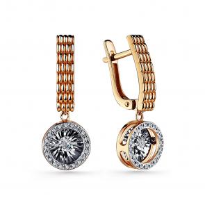 Золотые серьги GRIGORIEV с бриллиантом Г02-11-51043-31-00-1 фото