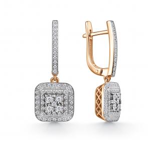 Золотые серьги GRIGORIEV с бриллиантом Г02-11-51109-31-00-1 фото