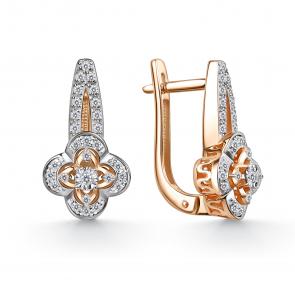 Золотые серьги GRIGORIEV с бриллиантом Г02-11-51113-31-00 фото