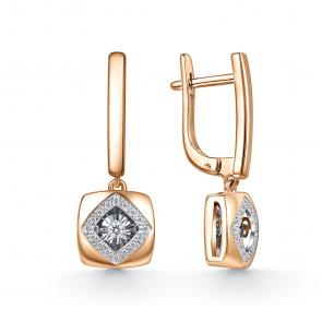 Золотые серьги GRIGORIEV с бриллиантом Г02-11-51126-31-00-1 фото