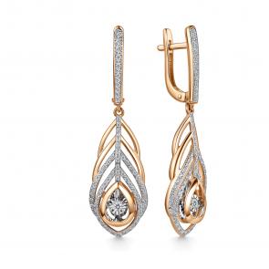 Золотые серьги GRIGORIEV с бриллиантом Г02-11-51131-31-00-1 фото