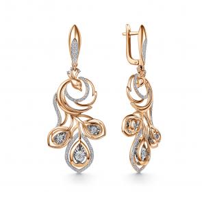 Золотые серьги GRIGORIEV с бриллиантом Г02-11-51134-31-00-1 фото