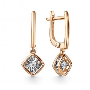 Золотые серьги GRIGORIEV с бриллиантом Г02-11-51200-11-00-1 фото