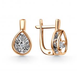 Золотые серьги GRIGORIEV с бриллиантом Г02-11-51202-11-00 фото