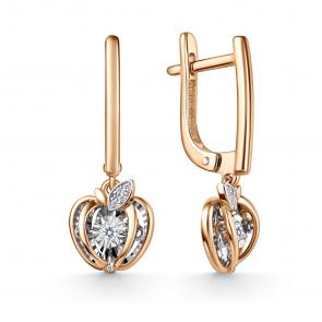 Золотые серьги GRIGORIEV с бриллиантом Г02-11-51216-31-00-1 фото