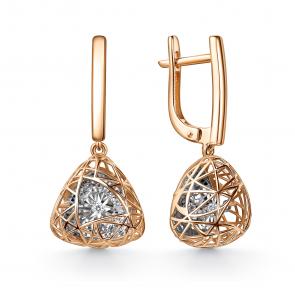 Золотые серьги GRIGORIEV с бриллиантом Г02-11-51222-11-00-1 фото