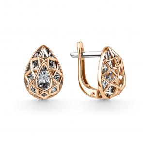 Золотые серьги GRIGORIEV с бриллиантом Г02-11-51255-11-00 фото