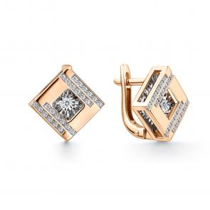 Золотые серьги GRIGORIEV с бриллиантом Г02-11-51284-31-00 фото