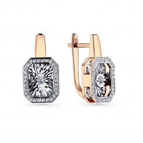 Золотые серьги GRIGORIEV с бриллиантом Г02-11-5629-31-00 фото