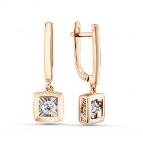 Золотые серьги GRIGORIEV с бриллиантом Г02-11-5704-11-00 фото