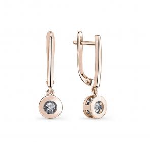 Золотые серьги GRIGORIEV с бриллиантом Г02-11-5916-11-00-1 фото