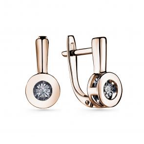 Золотые серьги GRIGORIEV с бриллиантом Г02-11-5916-11-00 фото