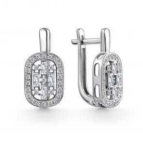 Серьги из белого золота GRIGORIEV с бриллиантом Г02-12-01044-11-00 фото