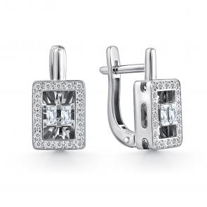 Серьги из белого золота GRIGORIEV с бриллиантом Г02-12-01049-11-00 фото