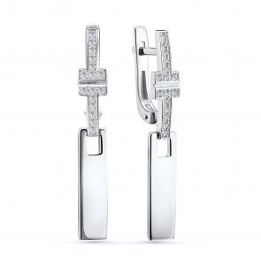 Серьги из белого золота GRIGORIEV с бриллиантом Г02-12-0534-11-00 фото