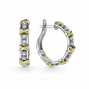 Серьги из белого золота GRIGORIEV с бриллиантом Г02-12-0747-11-00-3 фото