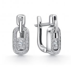 Серьги из белого золота GRIGORIEV с бриллиантом Г02-12-0834-31-00 фото