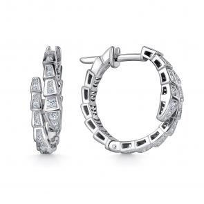 Серьги из белого золота GRIGORIEV с бриллиантом Г02-12-0974-11-00 фото