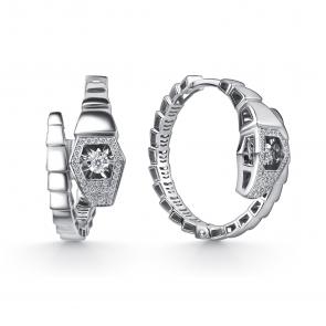 Серьги из белого золота GRIGORIEV с бриллиантом Г02-12-51058-31-00 фото