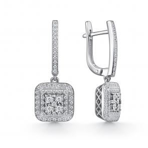 Серьги из белого золота GRIGORIEV с бриллиантом Г02-12-51109-31-00-1 фото