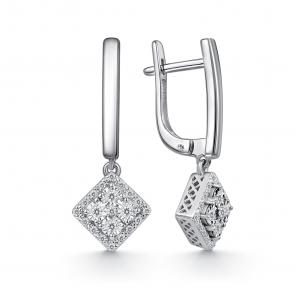 Серьги из белого золота GRIGORIEV с бриллиантом Г02-12-51110-31-00-1 фото