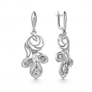 Серьги из белого золота GRIGORIEV с бриллиантом Г02-12-51134-31-00-1 фото