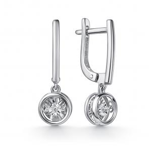 Серьги из белого золота GRIGORIEV с бриллиантом Г02-12-51201-11-00-1 фото