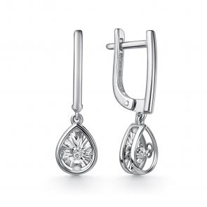 Серьги из белого золота GRIGORIEV с бриллиантом Г02-12-51202-11-00-1 фото