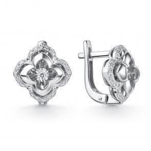 Серьги из белого золота GRIGORIEV с бриллиантом Г02-12-51205-31-00 фото