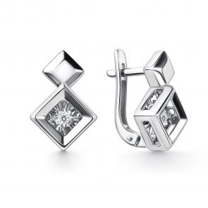 Серьги из белого золота GRIGORIEV с бриллиантом Г02-12-51207-11-00 фото