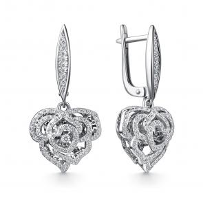 Серьги из белого золота GRIGORIEV с бриллиантом Г02-12-51217-31-00-1 фото