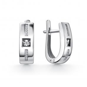 Серьги из белого золота GRIGORIEV с бриллиантом Г02-12-51240-31-00 фото