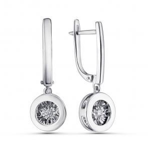 Серьги из белого золота GRIGORIEV с бриллиантом Г02-12-5742-11-00 фото