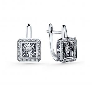 Серьги из белого золота GRIGORIEV с бриллиантом Г02-12-5890-31-00 фото