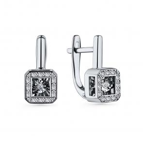 Серьги из белого золота GRIGORIEV с бриллиантом Г02-12-5903-31-00 фото