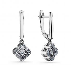 Серьги из белого золота GRIGORIEV с бриллиантом Г02-12-5904-31-00-1 фото