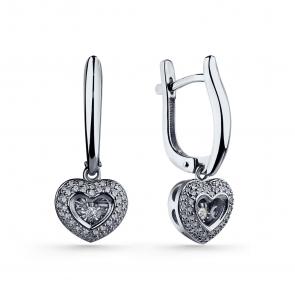 Серьги из белого золота GRIGORIEV с бриллиантом Г02-12-5911-31-00-1 фото