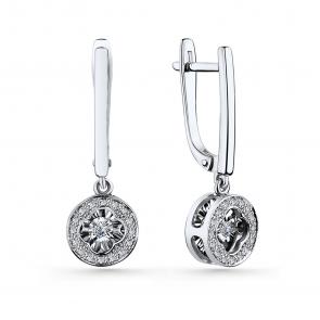 Серьги из белого золота GRIGORIEV с бриллиантом Г02-12-5923-31-00-1 фото