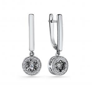 Серьги из белого золота GRIGORIEV с бриллиантом Г02-12-5925-31-00-1 фото