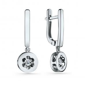 Серьги из белого золота GRIGORIEV с бриллиантом Г02-12-5988-11-00-1 фото