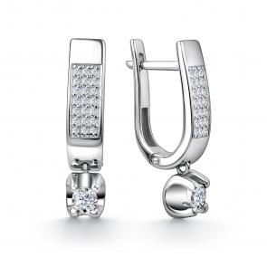 Серьги из белого золота GRIGORIEV Г02-12-6773-11-00-22 фото