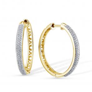 Серьги из лимонного золота GRIGORIEV с бриллиантом Г02-13-0010 фото