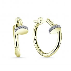 Серьги из лимонного золота GRIGORIEV с бриллиантом Г02-13-0592-11-00 фото