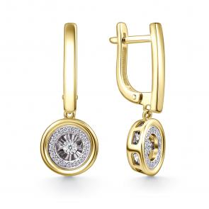 Серьги из лимонного золота GRIGORIEV с бриллиантом Г02-13-51064-31-00-1 фото