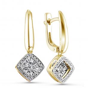 Серьги из лимонного золота GRIGORIEV с бриллиантом Г02-13-5499-31-00-1 фото