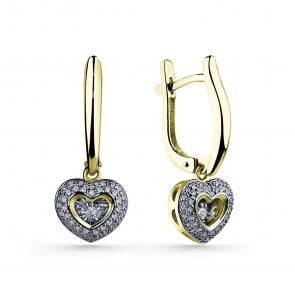 Серьги из лимонного золота GRIGORIEV с бриллиантом Г02-13-5911-31-00-1 фото