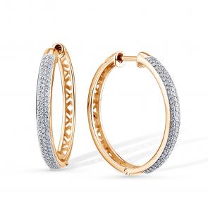 Серебряные серьги GRIGORIEV с фианитом Г02-20-0010(с) фото