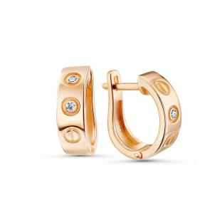 Серебряные серьги GRIGORIEV с фианитом Г02-20-0562-41-00 фото