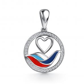 Серебряная подвеска GRIGORIEV с фианитом Г03-10-01231-41-00 фото